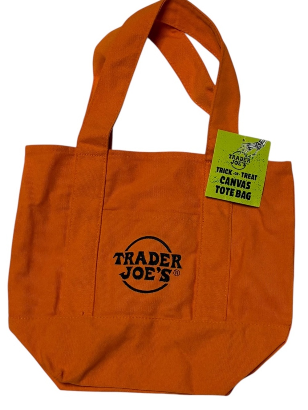 Trader Joe's Trick or Treat Canvas Tote Bag NWT